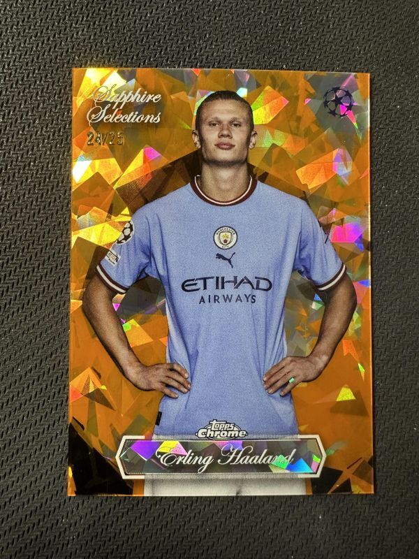 24-25シーズン　ハーランド 2023 Topps CHROME Erling Haaland Manchester 24/25 sapphire