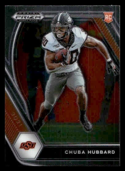 2021 Panini Prizm Draft Picks #125 Chuba Hubbard Rookie Oklahoma State