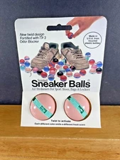 NOS VINTAGE 1988 Sneaker Balls 2-Pack Green Tx-3 Odor Blocker USA