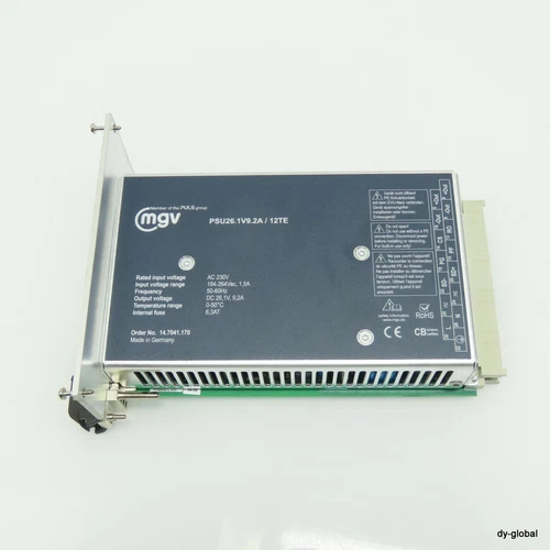 MGV PSU26.1V9.2A / 12TE USED ASML 4022.478.00430,PLC-I-1453=7C26