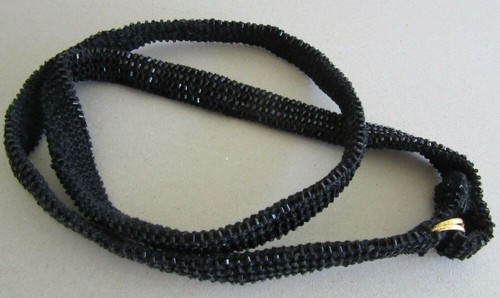 Waist Belt 6393 Black Shimmer Beaded Waist Belt Kamar Band - Picture 5 of 9