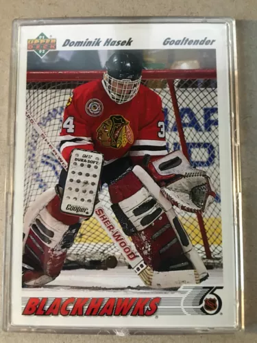 1991-92 Upper Deck French #335 Dominik Hasek Chicago Blackhawks Rookie