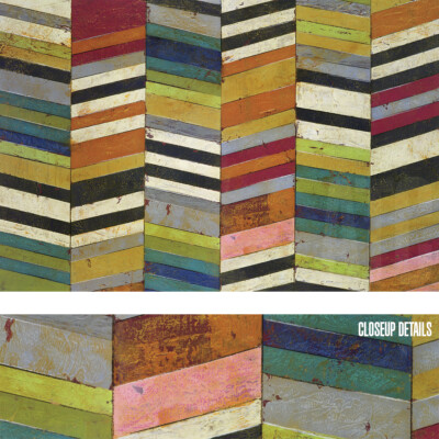 36W''x24H'' HARMONY SPIRIT by SUSAN HAYES - OBLIQUE COLOR BARS CHOICES of CANVAS