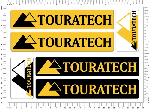 Touratech Case Box Fork Laminated Stickers Car Bike Helmet Decals Graphic Set - Picture 1 of 1