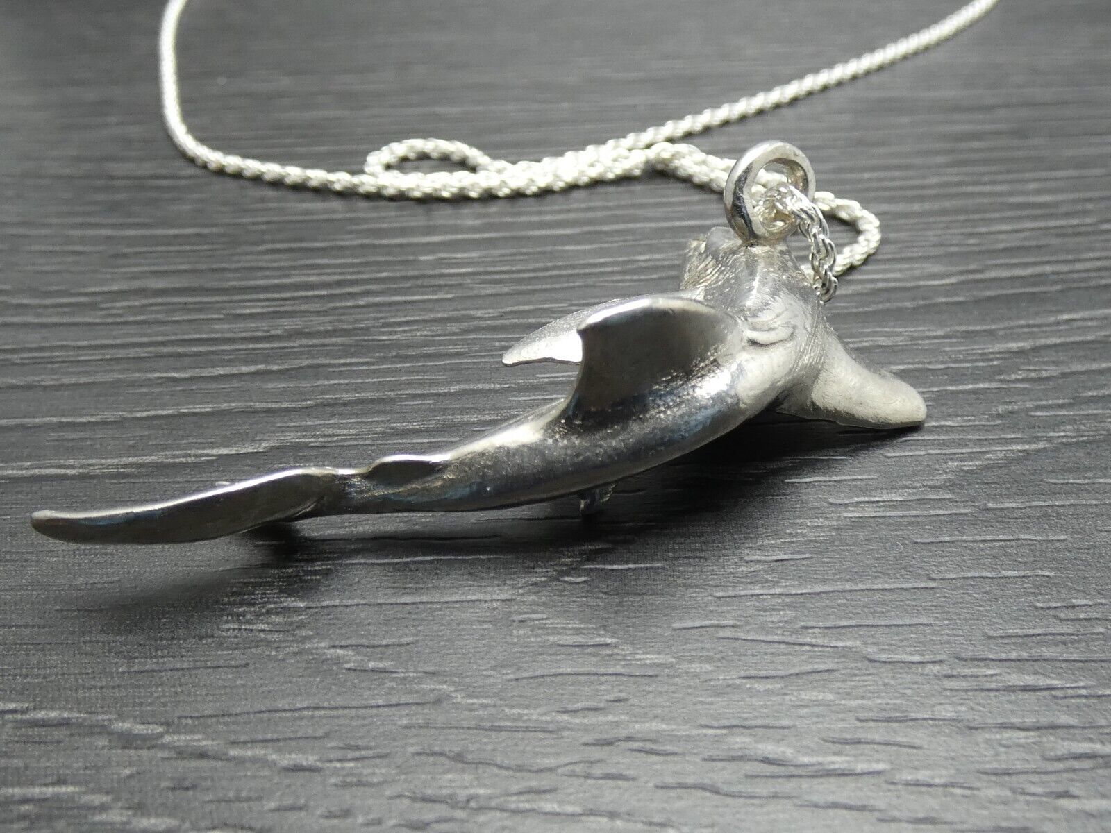 Vintage Sterling Silver Large Great White Solid C… - image 5