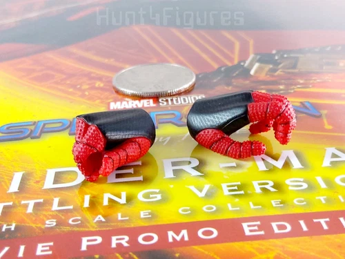 Figura de acción Hot Toys MMS625 Spider-Man versión de batalla 1/6 2 manos tomadas 