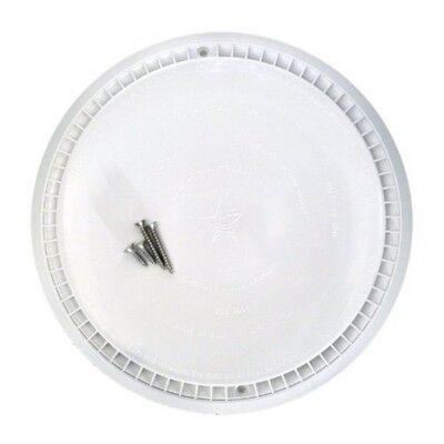 AquaStar 10AVR101 10'' Anti-Entrap Suction Cover w/ Riser Ring & Mud Frame -White