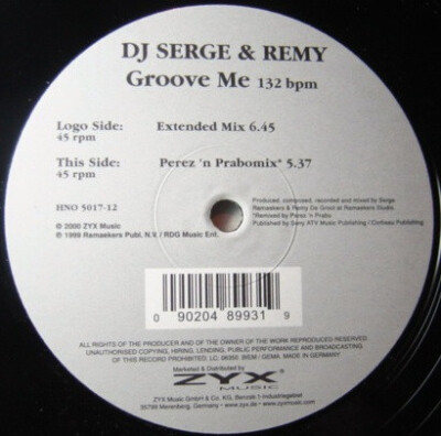 DJ Serge & Remy Martinez - Groove Me (12'') (Very Good Plus (VG+)) - 1584450472