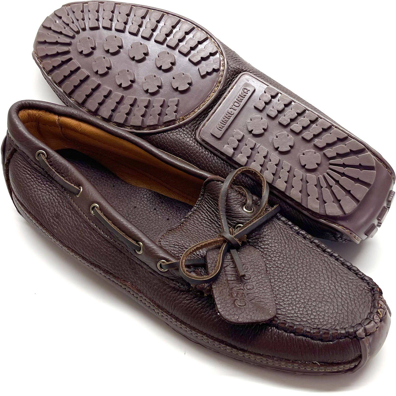 Brown Leather Moccasin Loafer Shoes 