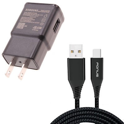 Type-C Fast Home Charger 10ft USB Cable Quick Power for Tablets