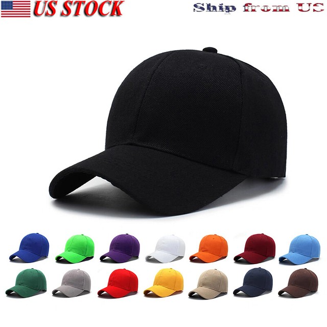 Baseballkappe aus Baumwolle für Herren und Damen, einfarbig, einfarbig, wasserwaschbar, atmungsaktiv, verstellbar, neues Produkt_voghion.com