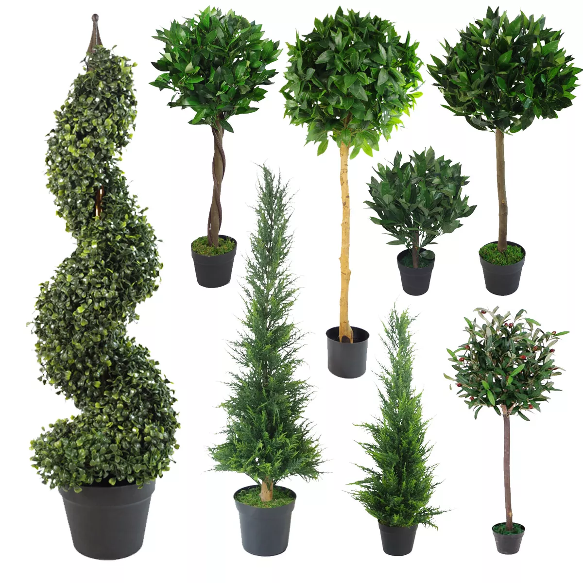 faux topiary balls