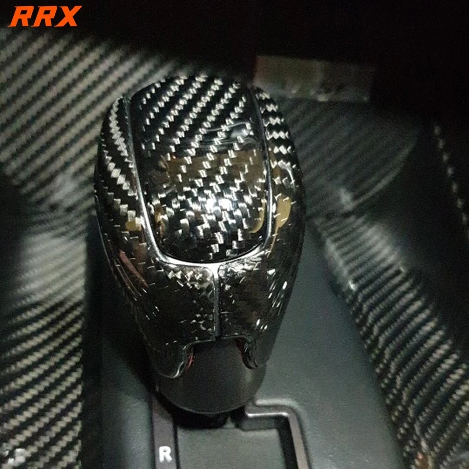 Cubierta de perilla de cambio de marchas de consola de fibra de carbono real 4 piezas para Nissan GTR R35 2008-16 Foto 4 de 4