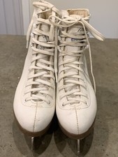 Girls Glacier 120 White Leather Ice Figure Skates Practice Youth Kids 4