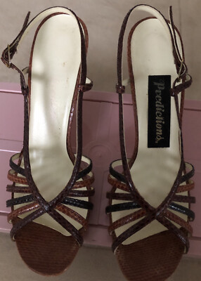 Predictions Snake Skin High heels Pumps Size 7 Women One Heel Needs New Tip