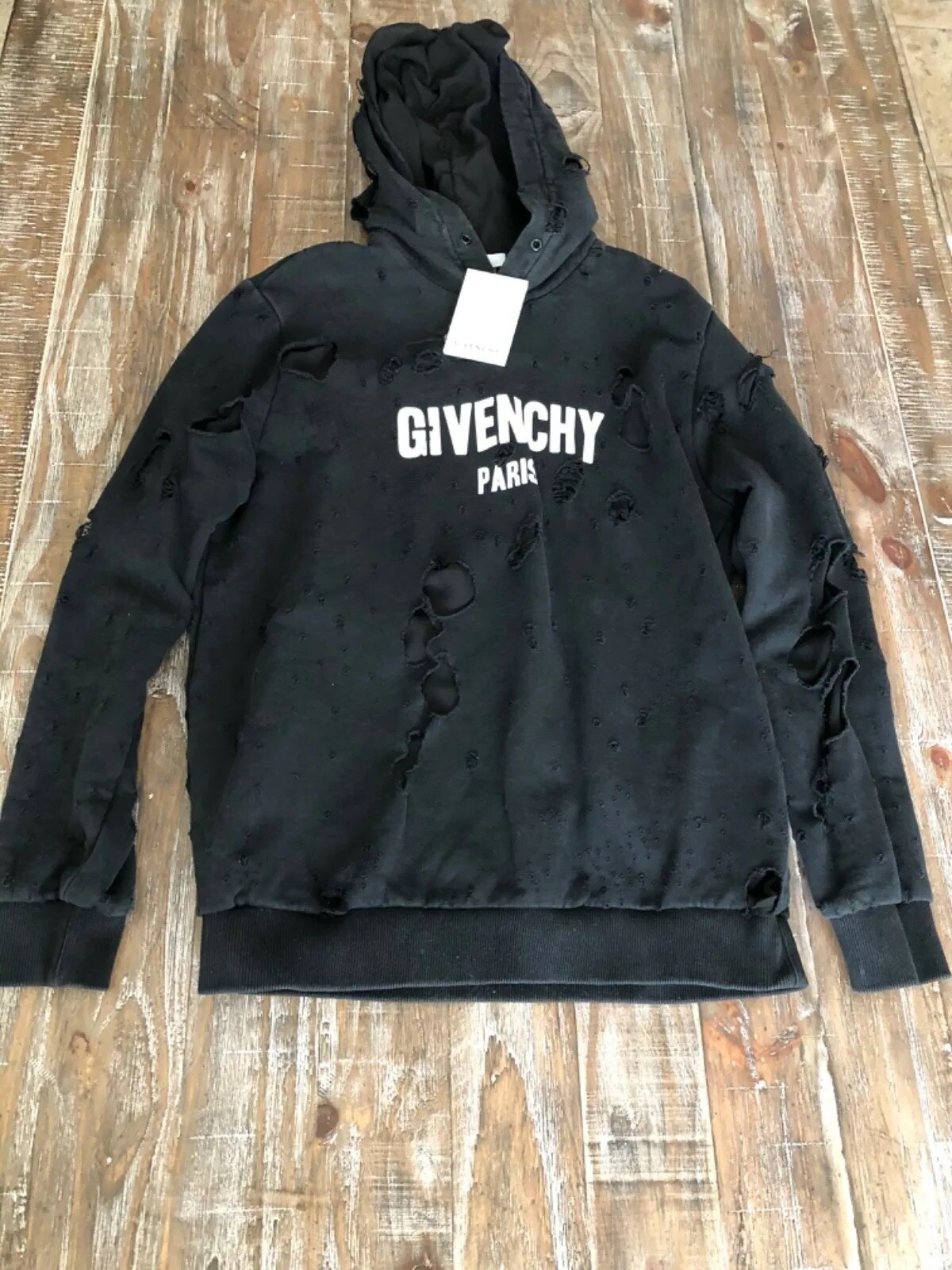 Givenchy Paris Destroyed Hoodie Women's 