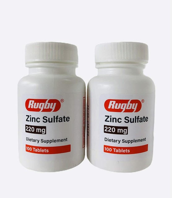 Rugby Zinc Sulfate 220mg Tablets 100 Count for sale online eBay