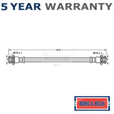 Borg & Beck Front Rear Brake Hose Fits Nissan Navara 2005- 2.5 dCi 3.0