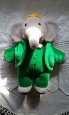 Vintage 1988 Babar the Elephant King Plush Toy by Gund 9"