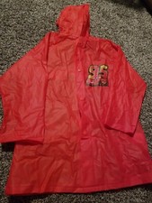 Cars Lightning McQueen Red Rain Coat- Hooded- Size Medium