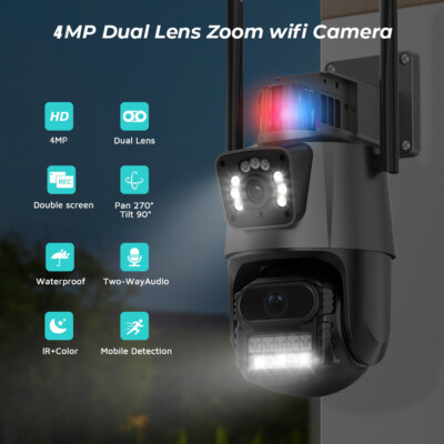 HD FUNK WIFI WLAN IP NETZWERK DUAL LENS CAMERA Outdoor AUßEN ÜBERWACHUNGSKAMERA