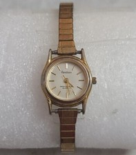 Vintage Armitron 25/4850-1 Ladies Round Gold-Tone Quartz Watch - Speidel Band