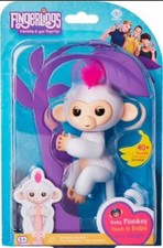 Fingerlings - Interactive Baby Monkey - Sophie White with Pink Hair By WowWee