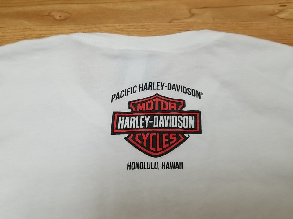Harley Davidson TShirt Mens M Pacific HD Honolulu Hawaii Ride Aloha