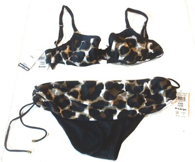 Swim Systems Luxe Underwire Tank Push Up Bikini Swimsuit S Top/XL Bot NWT $142