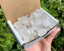 Clear Quartz Points Crystal Collection 1/2 Lb (8 oz) Natural Specimens in Box