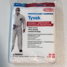 Two 2 Tyvek size 2X/3X Protective Suits / Coveralls
