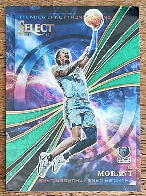 2022-23 Select Ja Morant Thunder Lane Green Prizm #1 | Memphis Grizzlies