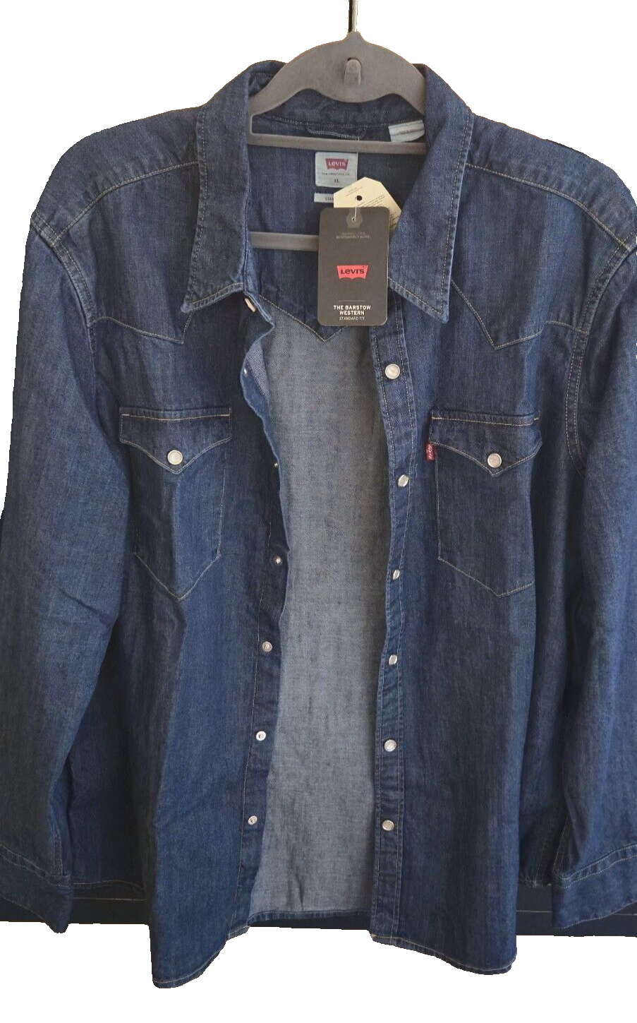 Levi's Camicia Jeans Western Barstow Standard Uomo Blue 857440041 NUOVA