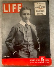 Life Magazine October 6 1947 FDR at 13 Boyhood Letters of Franklin D Roosevelt .