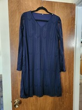 Lace Dress/size Large/Navy Blue. Bought But Never Worn