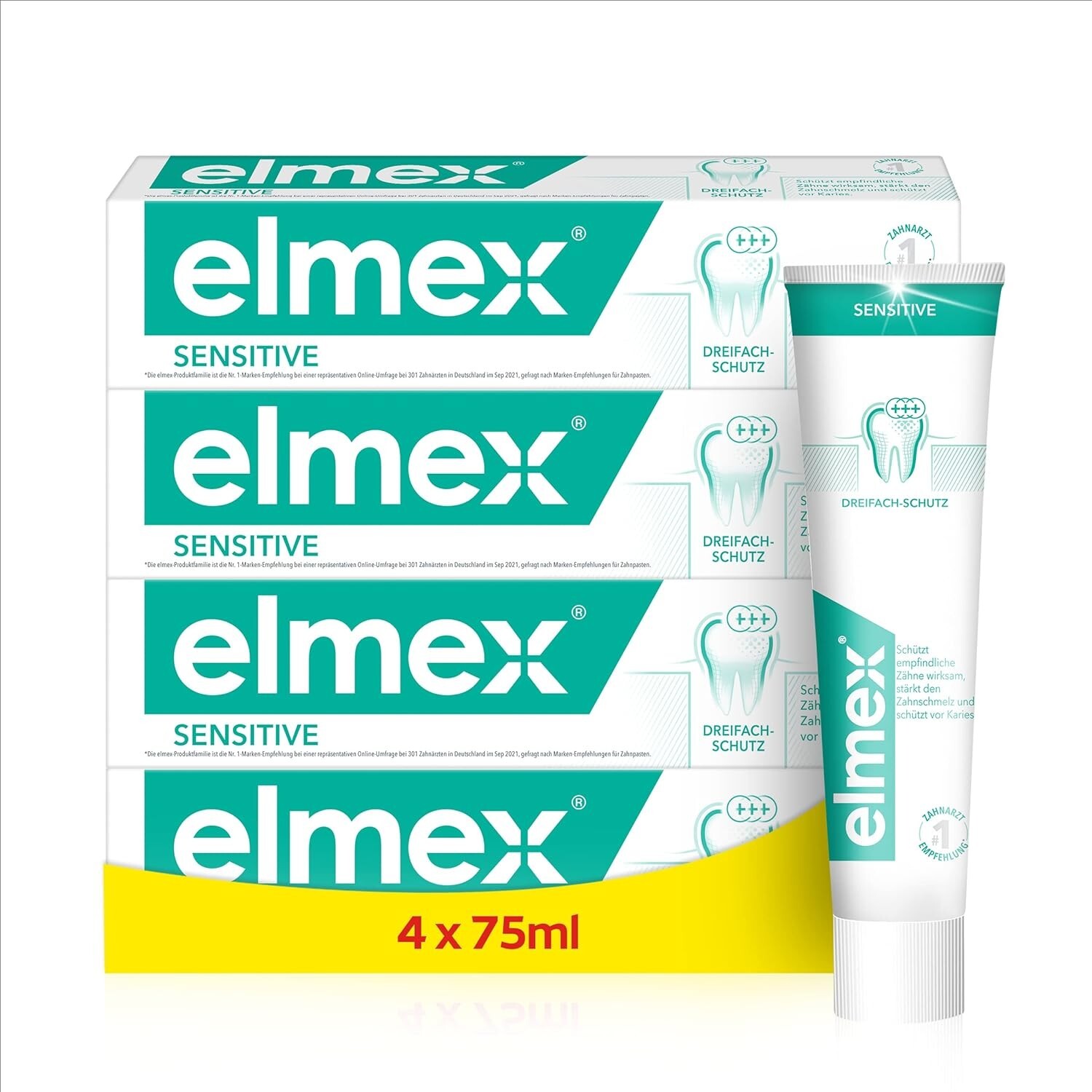 Elmex Sensitive, Dentifrice Au Fluorure D'amine, 75 Ml - Image 3
