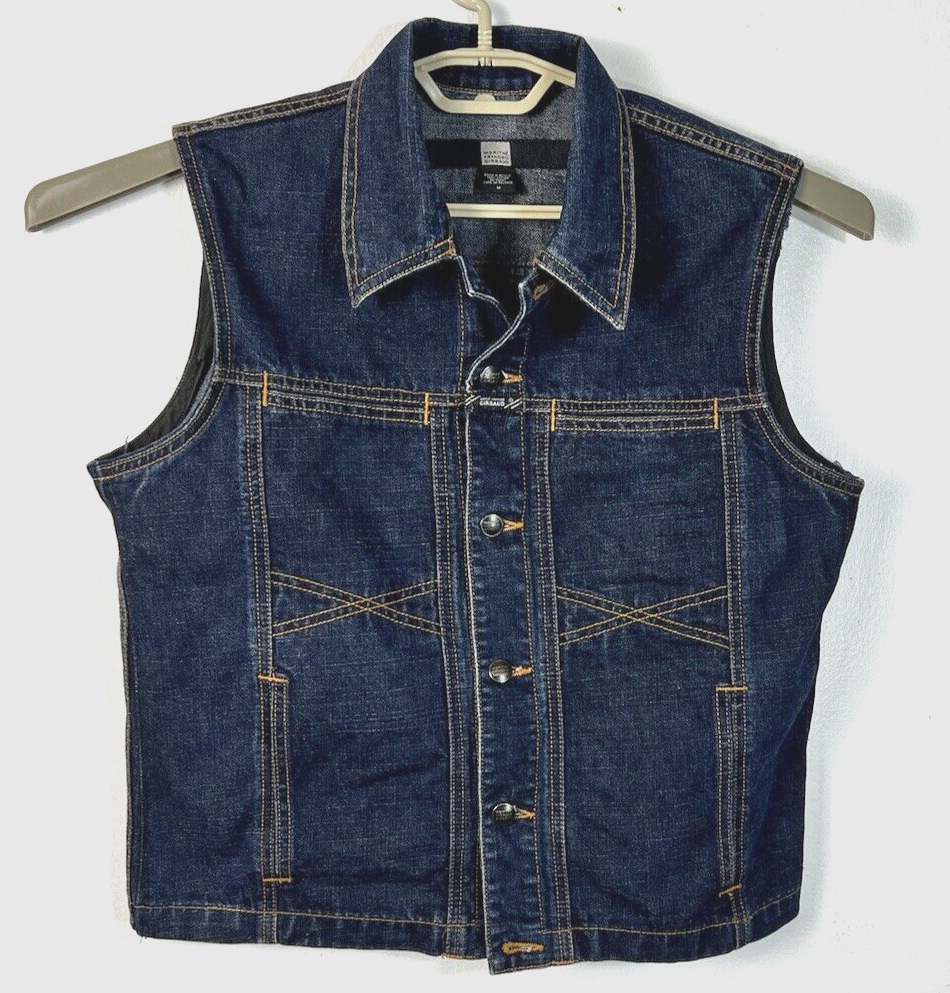MARITHÉ FRANÇOIS GIRBAUD denim vest Marithe Francois Girbaud Size Medium Blue Denim Cotton Vest