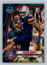 2024 Bowman University Chrome Jacob Manu #81 Teal Lava Refractor Arizona