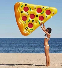 Inflatable Pizza Sleeping Bed Water Hammock Lounger Chair Float Swimming Pool To