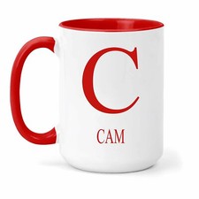 Chambre Nom & Initiales Tasse - Cadeau En Nombreux Couleurs Pour Thé Ou Café