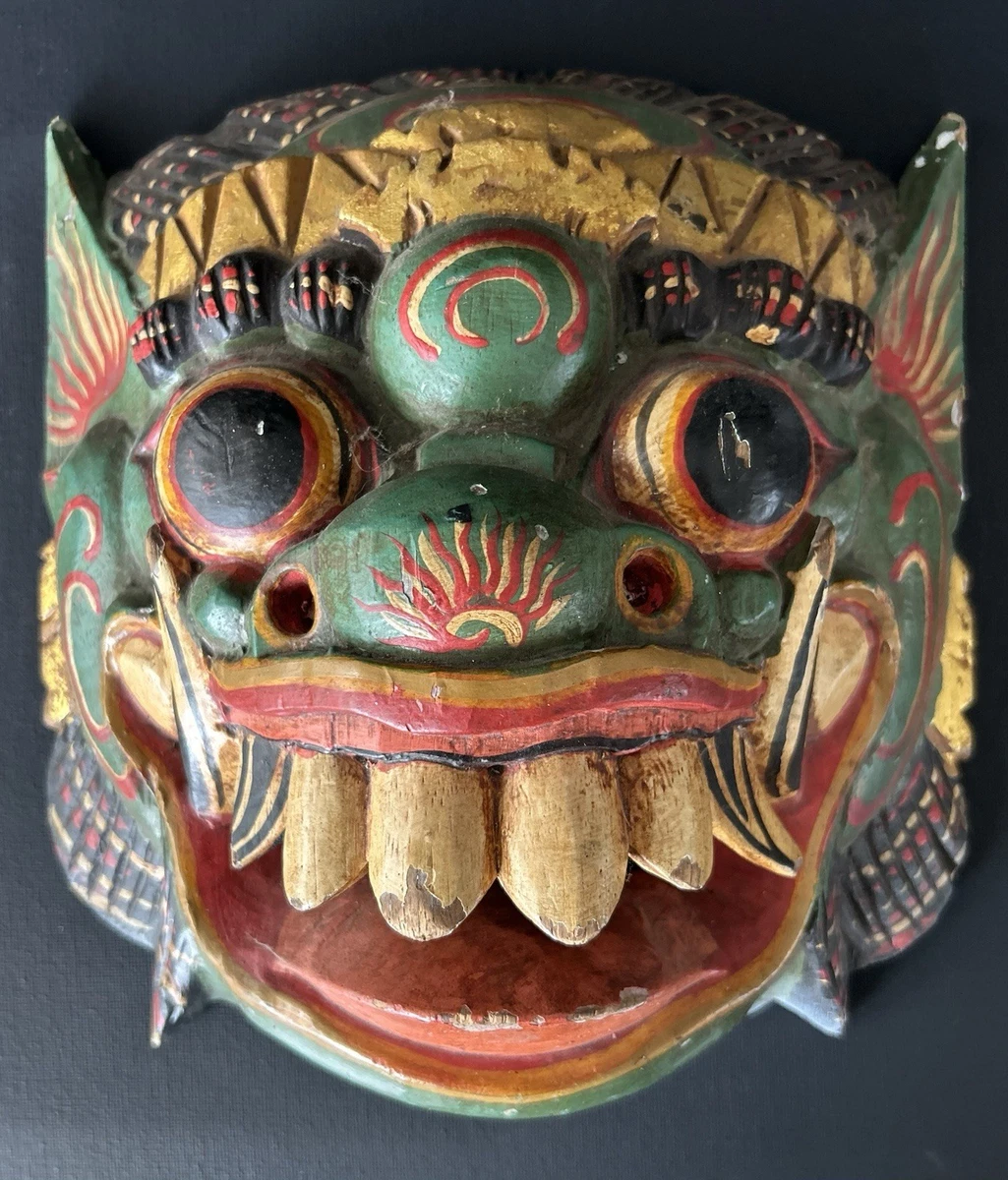 Bali Wood Mask In Indonesian Collectibles (1900-Now) for sale | eBay