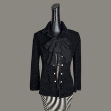 St. John Couture By: Marie Gray black blazer. Pearl detail. Size 4