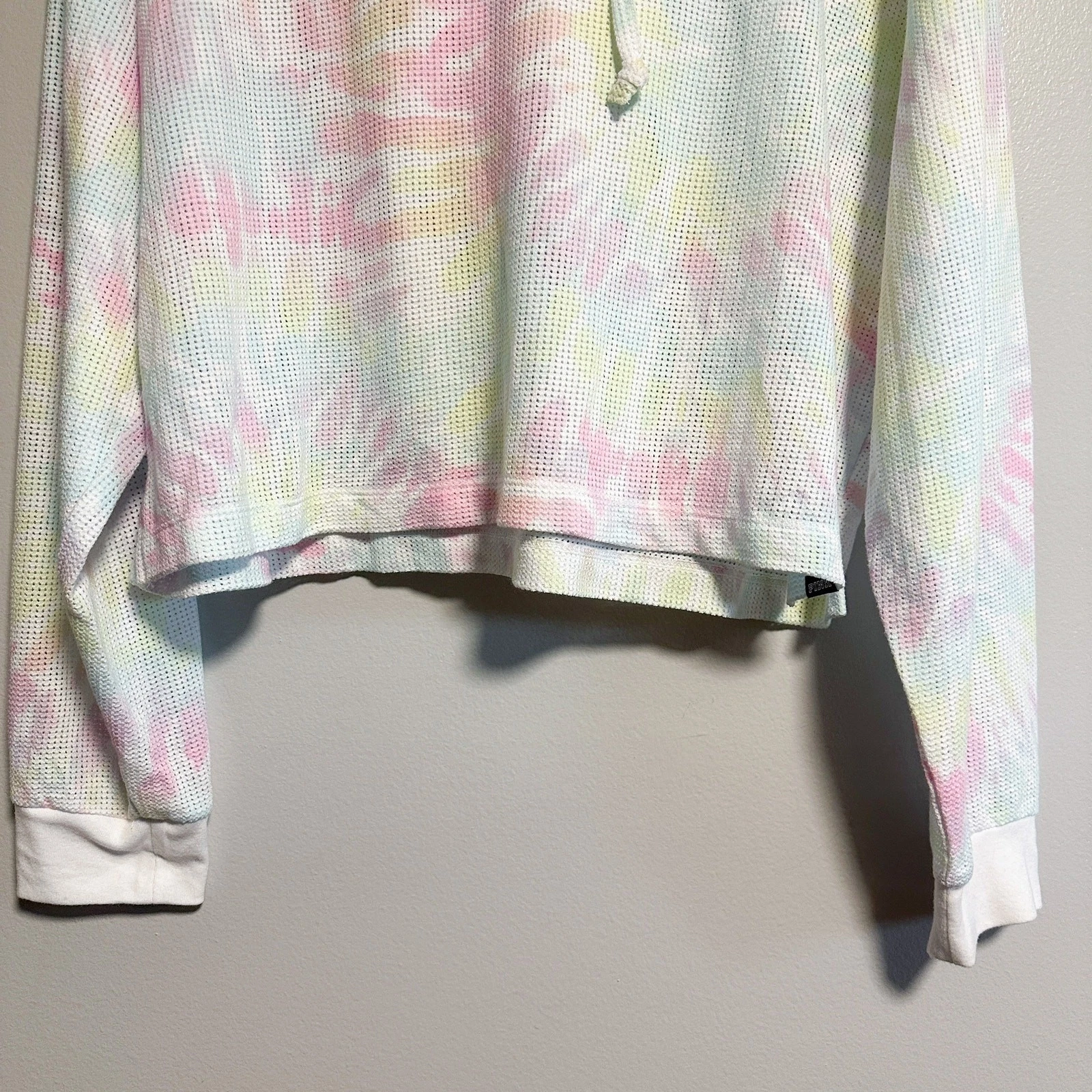 UNDERCOVER Felpa con cappuccio ROSA Victoria's Secret Jetty maglia tie dye pullover taglia L pastello arcobaleno