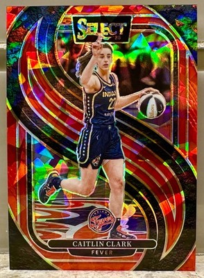 JERSEY NUMBER MATCH! 2025 Panini Select Caitlin Clark #140 Red Ice 22/299! FEVER