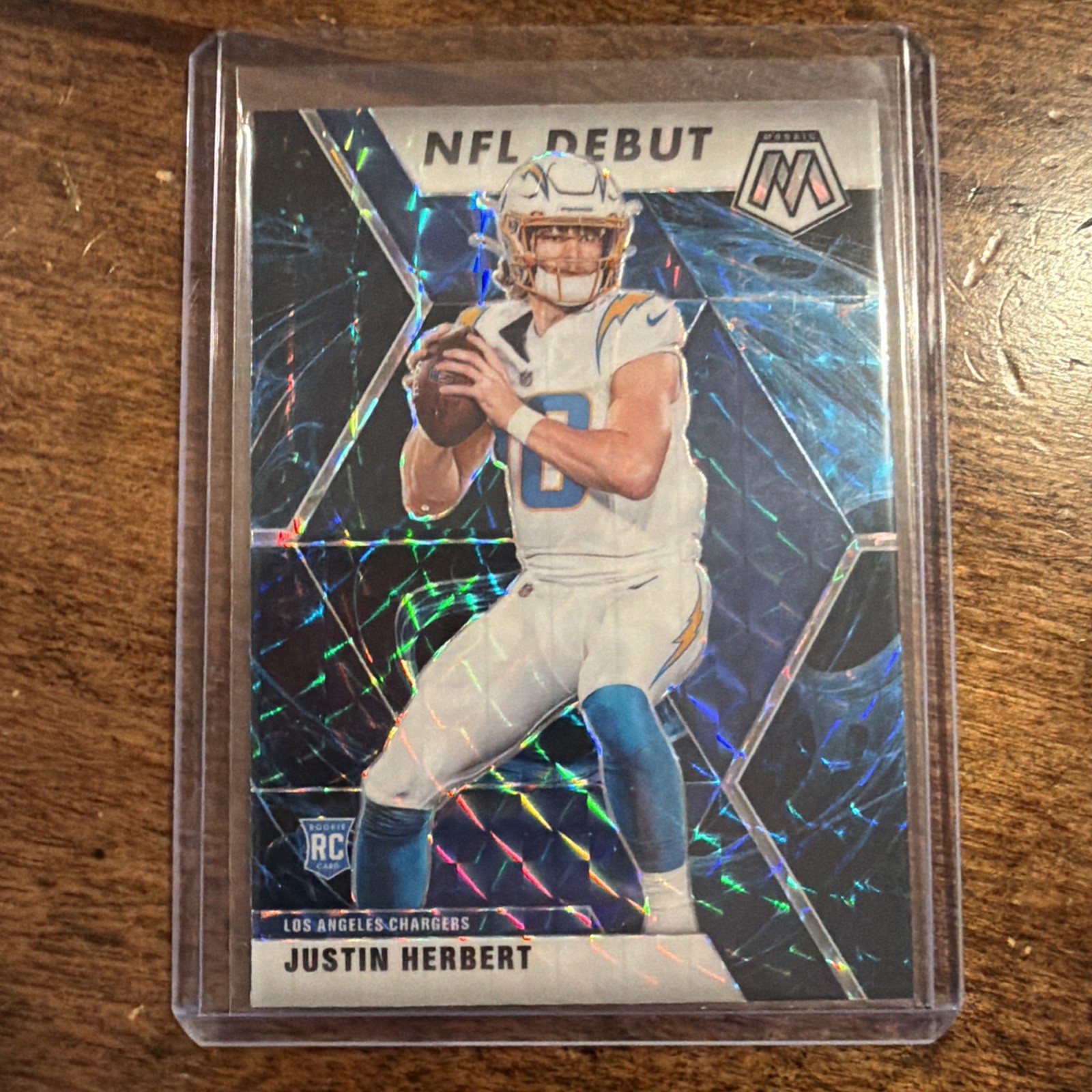 2020 Panini Mosaic JUSTIN HERBERT #263 RC Rookie NFL Debut SSP Genesis
