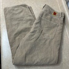EMPYRE Corduroy Pants Mens 34 36x30 Beige Skate Grunge 5 Pocket Baggy Loose Fit