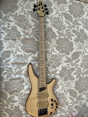 Ibanez SR5FMDX2 Premium 5-String Electric Bass Natural Low Gloss + Gig Bag NEW