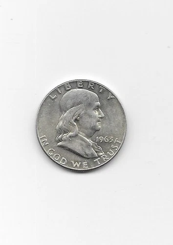 1963 - D   FRANKLIN HALF  DOLLARS VF- XF
