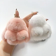 Cute plush rabbit keychain, women's keychain, suitable for women's bag hanging