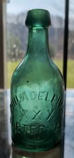 1850s Pontiled Philadelphia XXX Porter & Ale Green Beer Bottle Iron Pontil 
